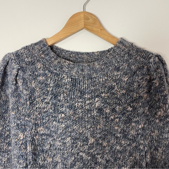 [Madewell] Women's Gray Speckled Pink Pullover Sweater Wool Blend - Picture 2 of 8